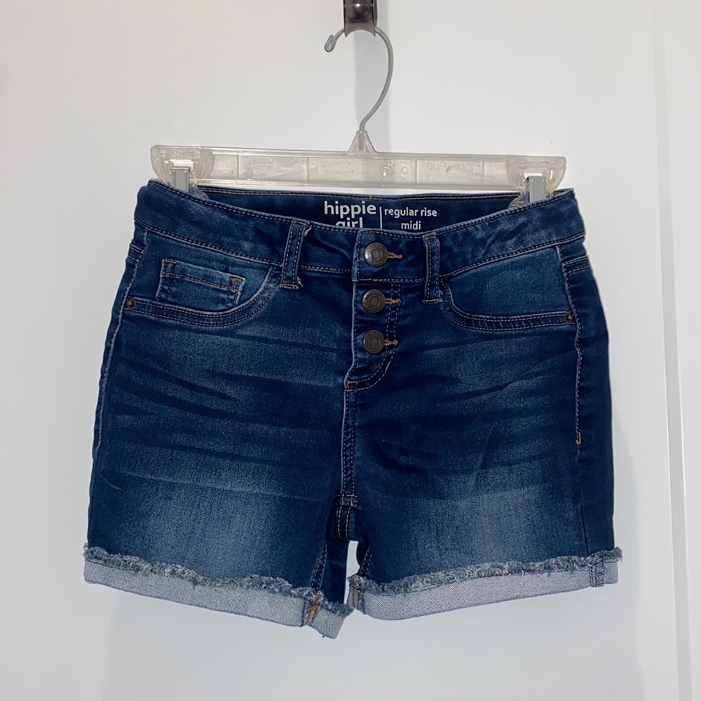 Girls Regular rise midi jean short